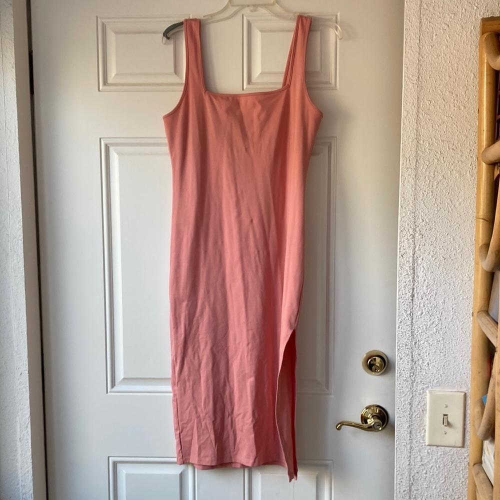 Forever 21 Pink Body-con Slit Tank Top Dress